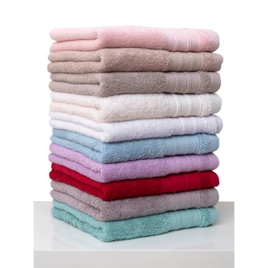 Πετσέτες Σετ Soft 7 White Cotton (Συσκευασία Δώρου) Anna Riska (30x50) 3Τεμ