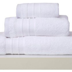 Πετσέτες Σετ Soft 7 White Cotton (Συσκευασία Δώρου) Anna Riska (30x50) 3Τεμ