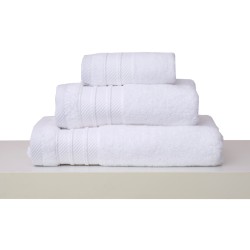 Πετσέτες Σετ Soft 7 White Cotton (Συσκευασία Κορδέλα) Anna Riska (30x50) 3Τεμ
