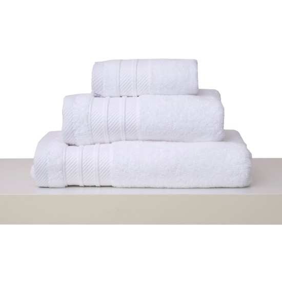Πετσέτες Σετ Soft 7 White Cotton (Συσκευασία Δώρου) Anna Riska (30x50) 3Τεμ