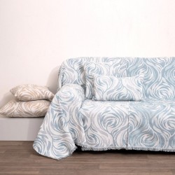 Ριχτάρι Διθέσιου Throws 1566 Lake Blue Jacquard Cotton Anna Riska (180x240) 1Τεμ