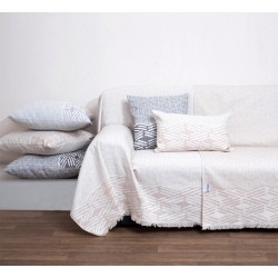 Ριχτάρι Τριθέσιου Throws 1568 Sand Jacquard Cotton Anna Riska (180x280) 1Τεμ