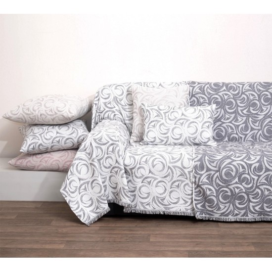 Ριχτάρι Πολυθρόνας Throws 1569 Anthracite Jacquard Cotton Anna Riska (180x180) 1Τεμ