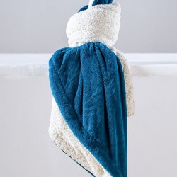 Κουβέρτα Fleece Με Sherpa Αγκαλιάς Heaven Lake Blue Anna Riska (75x90) 1Τεμ
