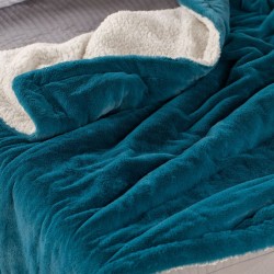 Κουβέρτα Fleece Με Sherpa Αγκαλιάς Heaven Lake Blue Anna Riska (75x90) 1Τεμ