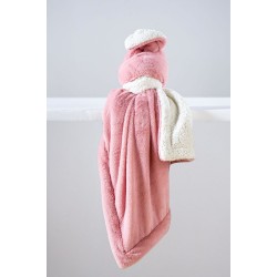 Κουβέρτα Fleece Με Sherpa Αγκαλιάς Heaven Blush Pink Anna Riska (75x90) 1Τεμ