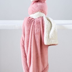Κουβέρτα Fleece Με Sherpa Αγκαλιάς Heaven Blush Pink Anna Riska (75x90) 1Τεμ