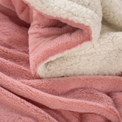 Κουβέρτα Fleece Με Sherpa Αγκαλιάς Heaven Blush Pink Anna Riska (75x90) 1Τεμ