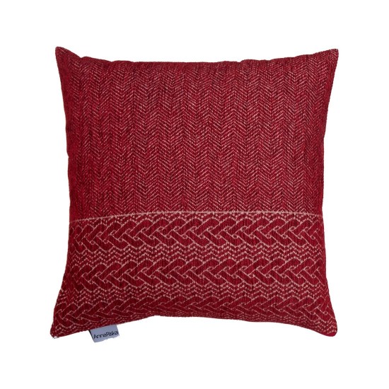 Διακοσμητικό Μαξιλάρι Chinille Pillows 1446 Red Jacquard Anna Riska (55x55) 1Τεμ