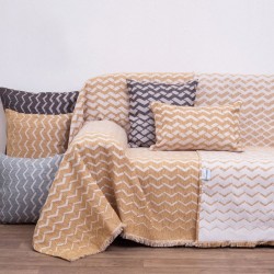 Ριχτάρι Πολυθρόνας Chinille Thrrows 1447 Gold Jacquard Anna Riska (180x180) 1Τεμ