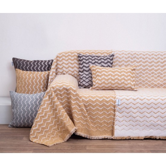 Ριχτάρι Πολυθρόνας Chinille Thrrows 1447 Gold Jacquard Anna Riska (180x180) 1Τεμ