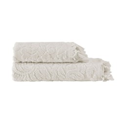 Πετσέτα Προσώπου Bath Towels Anabelle Ivory Jacquard Cotton Anna Riska (50x90) 1Τεμ