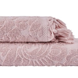 Πετσέτα Προσώπου Bath Towels Anabelle Blush Pink Jacquard Cotton Anna Riska (50x90) 1Τεμ
