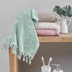 Πετσέτα Προσώπου Bath Towels Anabelle Ivory Jacquard Cotton Anna Riska (50x90) 1Τεμ
