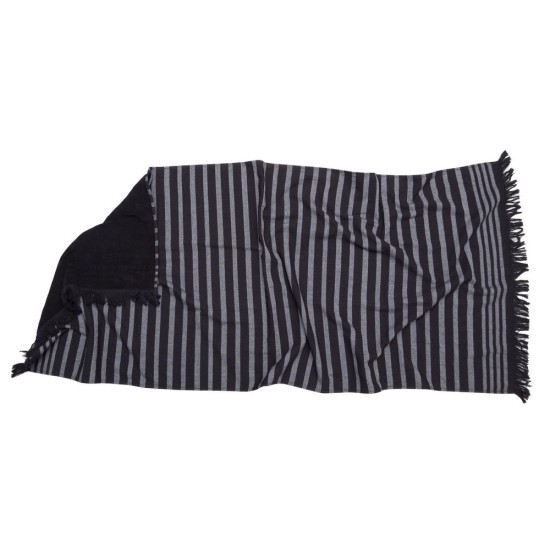 Πετσέτα Θαλάσσης Παρεό 2 Όψεων Beach Towels Serifos 6 Black Cotton Anna Riska (80x160) 1Τεμ
