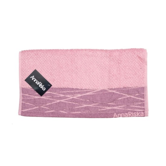 Πετσέτα Προσώπου Nefeli 3 Lilac Pink Jacquard Cotton Anna Riska (50x100) 1Τεμ