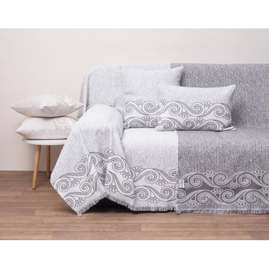 Ριχτάρι Πολυθρόνας 2 Όψεων Throws 1572 Anthracite Jacquard Anna Riska (180x150) 1Τεμ