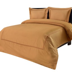 Σεντόνια King Σετ Embroidered Classico 2-Cinammon TC300 Satin Cotton Anna Riska (270x270) 4Τεμ