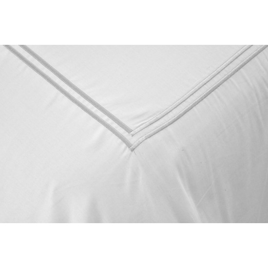Παπλωματοθήκη Υπέρδιπλη Σετ Embroidered Classico 5-White TC300 Satin Cotton Anna Riska (220x240) 3Τεμ