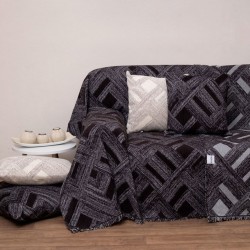 Ριχτάρι Πολυθρόνας 1448 Black Chinille Jacquard Anna Riska (180x180) 1Τεμ