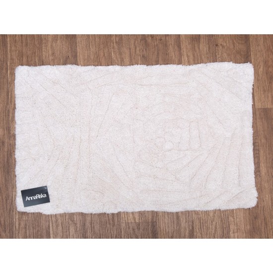 Πατάκι Μπάνιου Bathmat Rose White Cotton Anna Riska (50x80) 1Τεμ Πατάκι Μπάνιου Bathmat Rose White Cotton Anna Riska (50x80) 1Τεμ