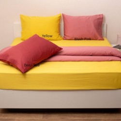 Μαξιλαροθήκες Σετ Fashion 1 Deep Red Satin 220TC Cotton Anna Riska (50x70+5) 2Τεμ
