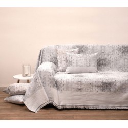 Ριχτάρι Πολυθρόνας Throws 1535 Grey Jacquard Cotton Anna Riska (180x150) 1Τεμ