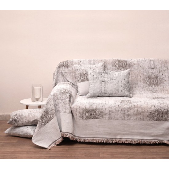 Ριχτάρι Διθέσιου Throws 1535 Sand Jacquard Cotton Anna Riska (180x240) 1Τεμ Ριχτάρι Διθέσιου Throws 1535 Sand Jacquard Cotton Anna Riska (180x240) 1Τεμ
