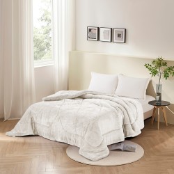 Κουβερτοπάπλωμα Με Sherpa Μονό Double Face Vienna Ivory Flannel Fleece Anna Riska (160x220) 1Τεμ