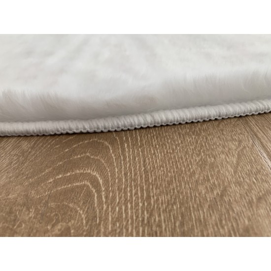 Χαλί Στρογγυλό Carpets Felicity White Γουνάκι Anna Riska (Ø 160) 1Τεμ