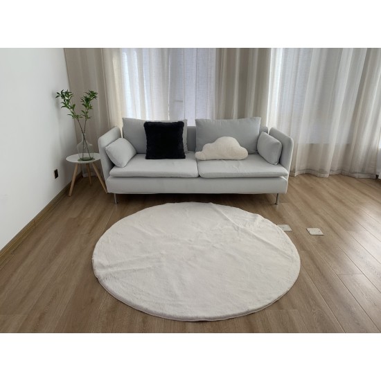 Χαλί Στρογγυλό Carpets Felicity Sand Γουνάκι Anna Riska (Ø 160) 1Τεμ