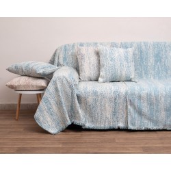 Ριχτάρι Πολυθρόνας Chinille 1452 Lake Blue Jacquard Anna Riska (180x150) 1Τεμ