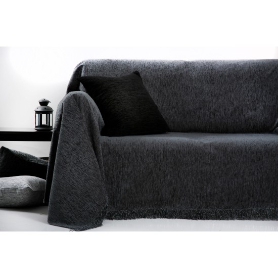 Διακοσμητικό Μαξιλάρι Pillows 1300 Dark Grey Jacquard Melange Chenille Anna Riska (42x42) 1Τεμ