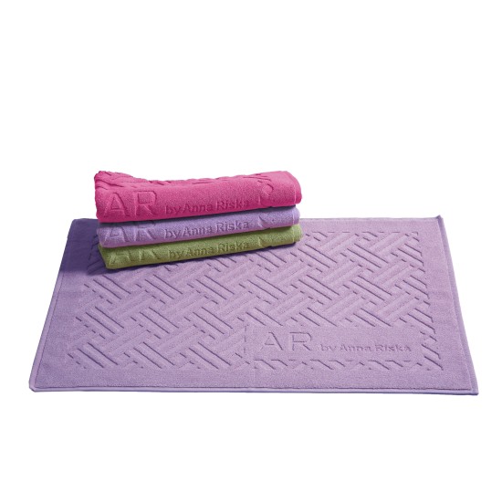 Πατάκι Μπάνιου Γεωμετρικό 7 Fuchsia Cotton Anna Riska (50x80) 1Τεμ