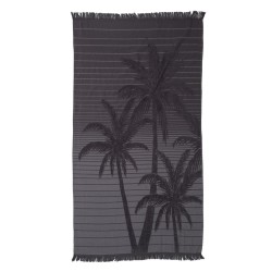 Πετσέτα Θαλάσσης Beach Towels Miami Dark Grey Cotton Anna Riska (90x170) 1Τεμ