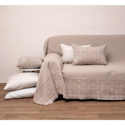 Ριχτάρι Πολυθρόνας 1574 Mocca Jacquard Cotton Anna Riska (180x150) 1Τεμ Ριχτάρι Πολυθρόνας 1574 Mocca Jacquard Cotton Anna Riska (180x150) 1Τεμ