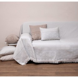 Ριχτάρι Πολυθρόνας 1574 Grey Jacquard Cotton Anna Riska (180x150) 1Τεμ