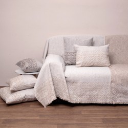 Ριχτάρι Τετραθέσιου Double Face 1573 Sand Jacquard Cotton Anna Riska (180x320) 1Τεμ