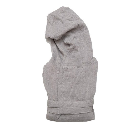 Μπουρνούζι Με Κουκούλα Robes Adelina Grey Μουσελίνα Cotton Anna Riska 1Τεμ