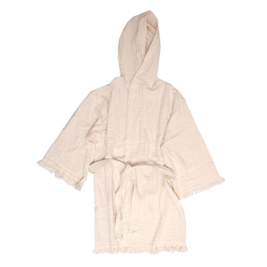 Μπουρνούζι Με Κουκούλα Robes Adelina Ivory Μουσελίνα Cotton Anna Riska 1Τεμ