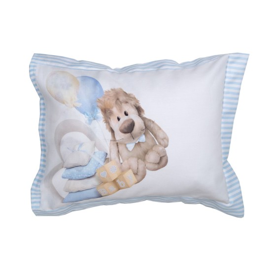Μαξιλαροθήκη Βρεφική Κούνιας Leo Satin Cotton Anna Riska (30x40+4) 1Τεμ