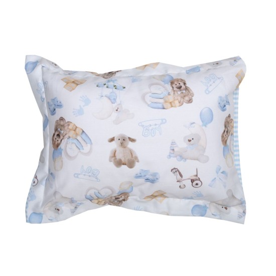 Μαξιλαροθήκη Βρεφική Κούνιας Leo Satin Cotton Anna Riska (30x40+4) 1Τεμ