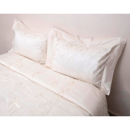 Κουβερλί Νυφικό Υπέρδιπλο Σετ Wedding 1102 100% Μετάξι Anna Riska (240x250) 3Τεμ