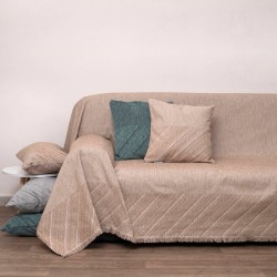 Ριχτάρι Τετραθέσιου Throws 1455 Beige Chenille Jacquard Anna Riska (180x320) 1Τεμ