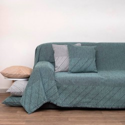 Ριχτάρι Τετραθέσιου Throws 1455 Lake Blue Chenille Jacquard Anna Riska (180x320) 1Τεμ