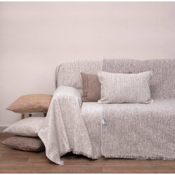 Ριχτάρι Πολυθρόνας Throws 1456 Ivory Chenille Jacquard Anna Riska (180x150) 1Τεμ