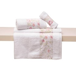 Πετσέτες Σετ Bath 3002 White Cotton Anna Riska 2Τεμ