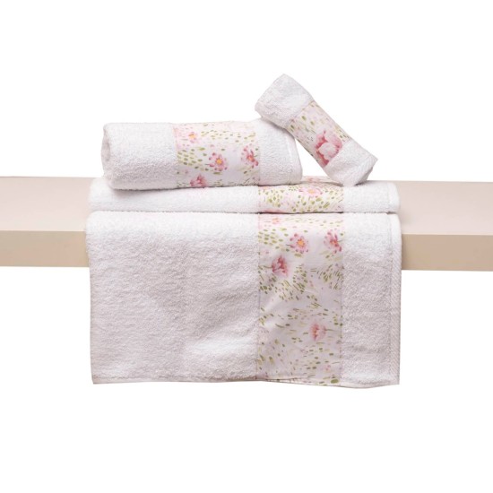 Πετσέτες Σετ Bath 3002 White Cotton (Σε Συσκευασία Δώρου) Anna Riska 2Τεμ