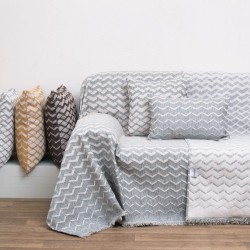 Ριχτάρι Τετραθέσιου Throws Perla Grey Chenille Jacquard Anna Riska (180x320) 1Τεμ