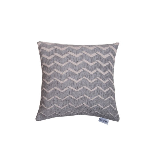 Διακοσμητικές Μαξιλαροθήκες Σετ Throws Perla Grey Chenille Jacquard Anna Riska (42x42) 2Τεμ